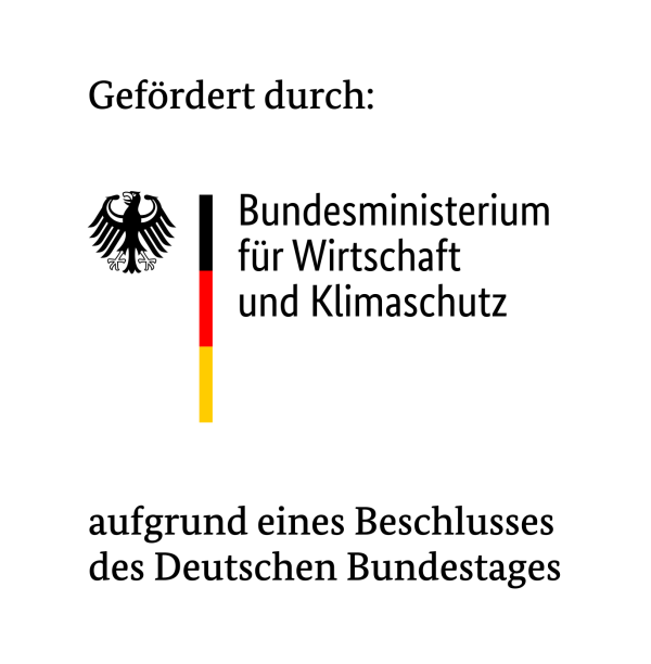 Gefördert durch das BMWK aufgrund eines Beschlusses des Deutschen Bundestages